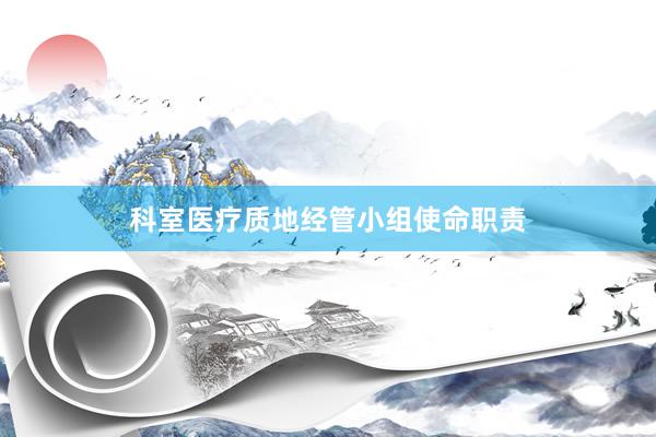 科室医疗质地经管小组使命职责